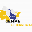 logo gemme le territoire avec une carte de la region Grand Est